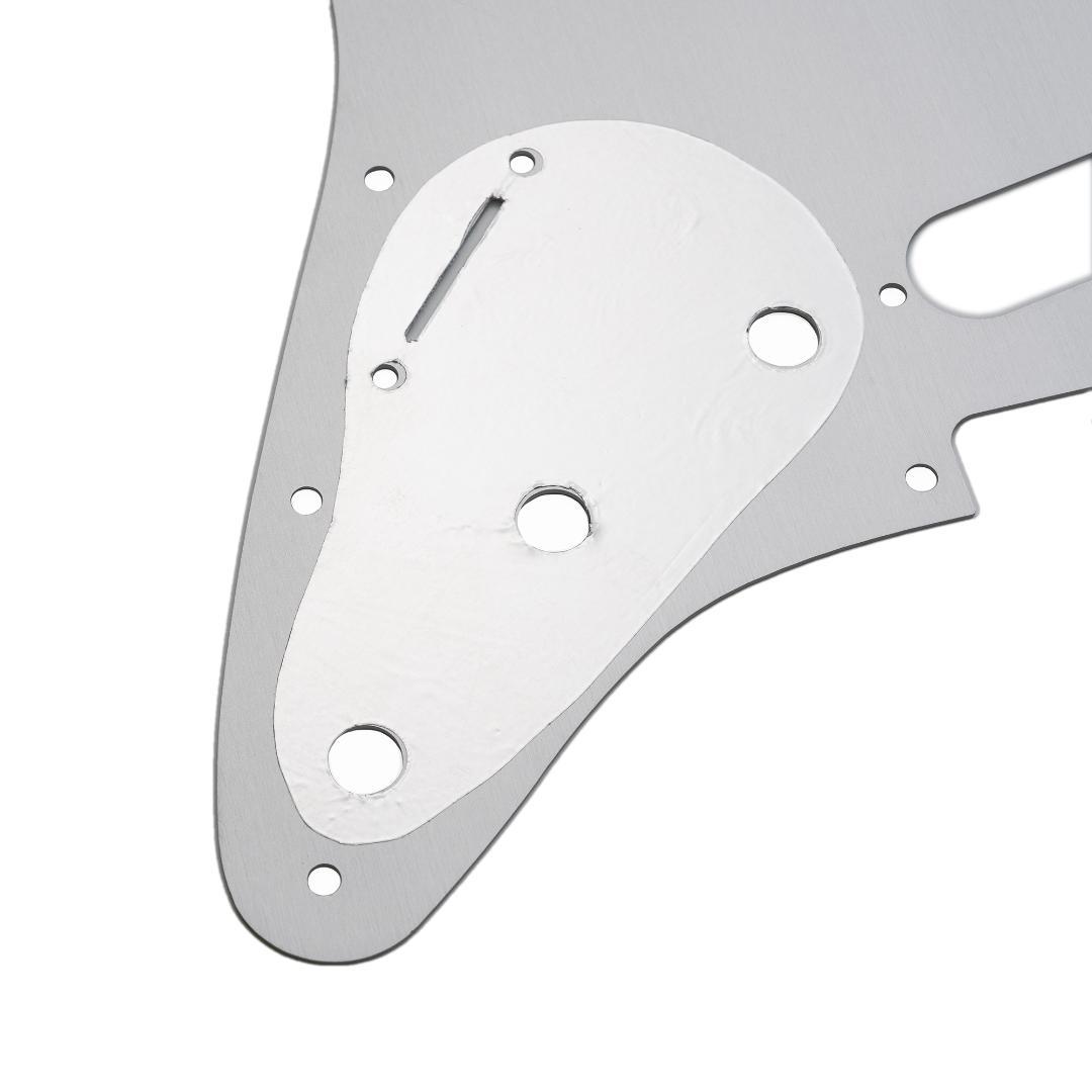 ストラト用アノダイズドピックガードSilverシルバー銀/Lotustorks