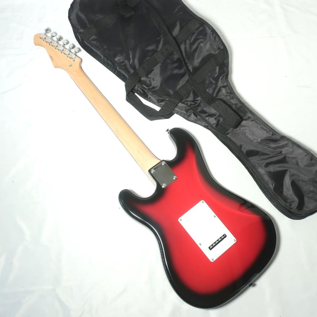 ほぼ未使用 Legend エレキギター ケース付 ストラトタイプ 2トーンレッド