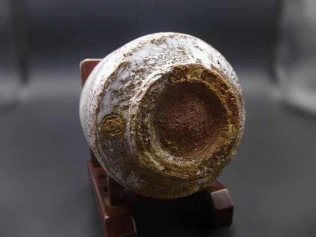 人間国宝　十一代　三輪休雪　萩茶碗／共箱・共布