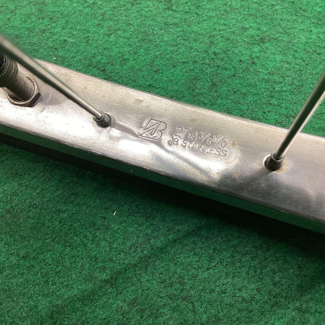 ステンレス　リム&スポーク　前輪 27x1-3/8 ハブダイナモ j2端子　27