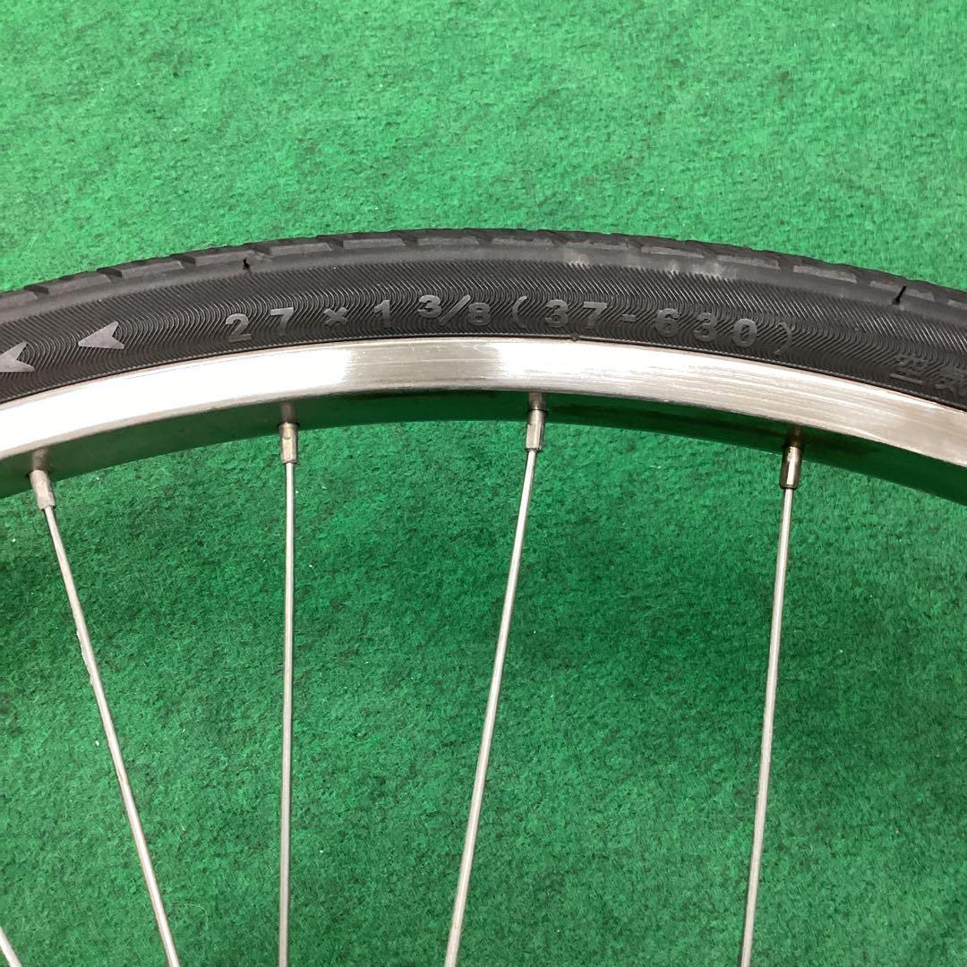 ステンレス　リム&スポーク　前輪 27x1-3/8 ハブダイナモ j2端子　27