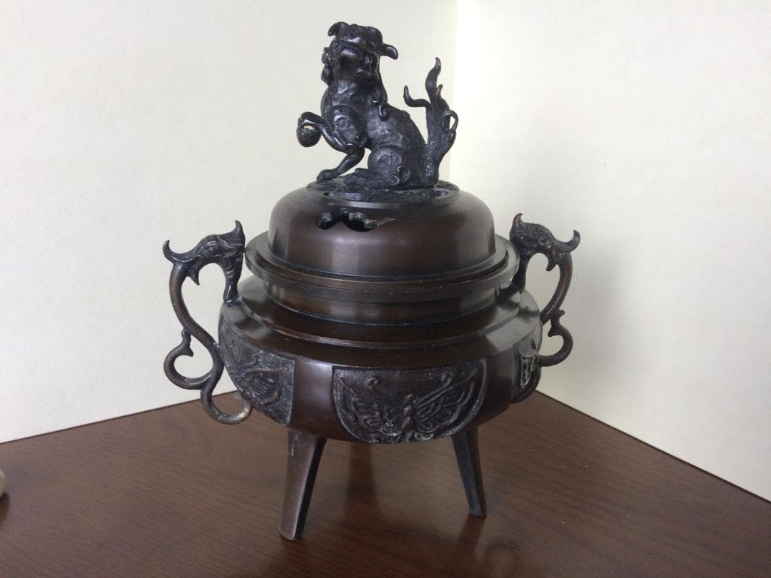 （値下げ） 茶道具 香爐 瑞峰作 青銅製 新品未使用