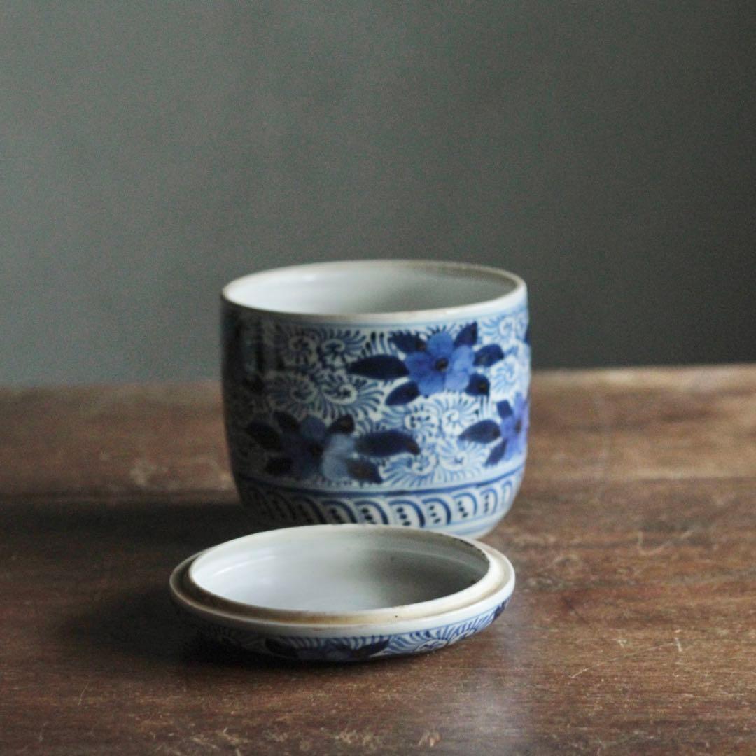 古伊万里 染付 蓋物 古美術 古道具 アンティーク ボンボニエール