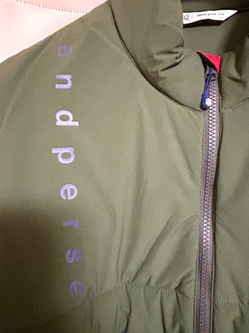 【超美品】and per se アンパスィ オリーブグリーンジャケットLL