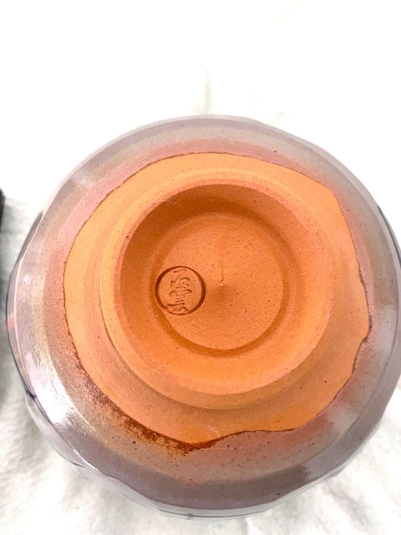 手塚石雲(花蝶窯)　松葉の絵茶碗　茶道具