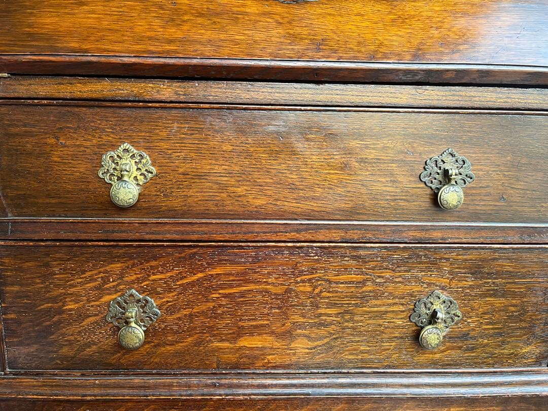 なべちゃん❣️英国 アンティーク家具 ライティングビューロー オーク 1