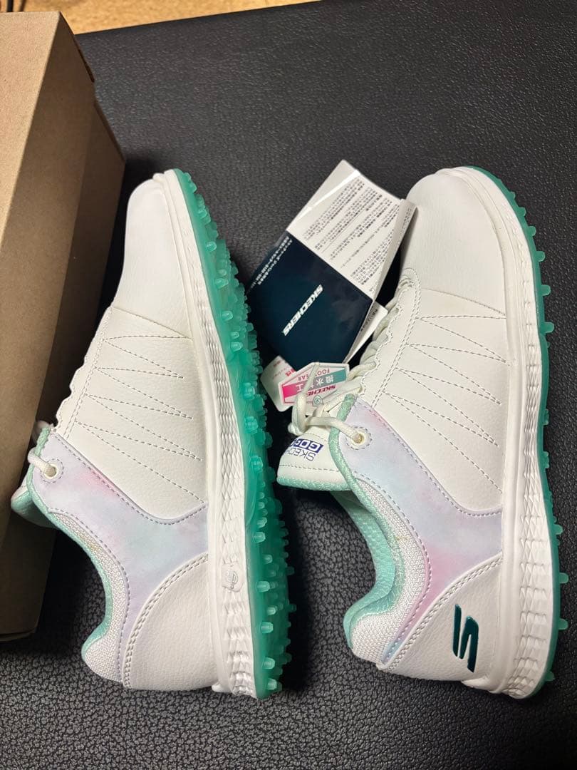 SKECHERS GO GOLF ゴルフシューズ ホワイト/ミント