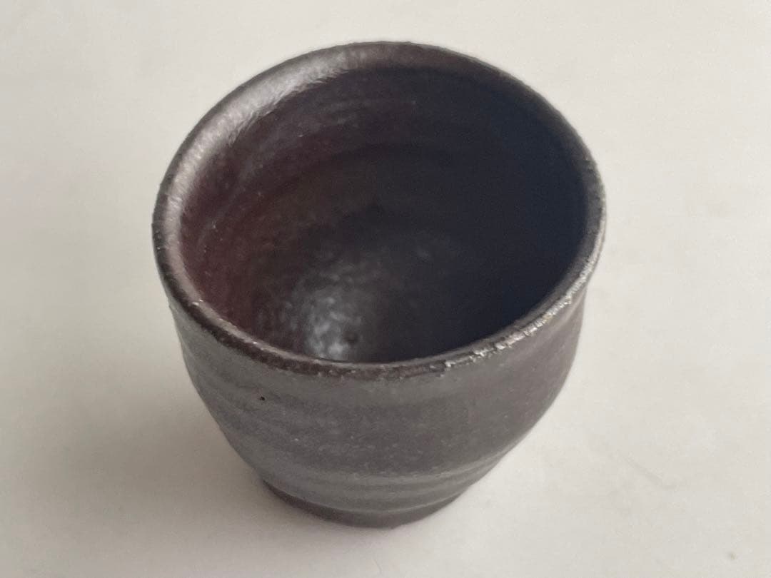 陶芸家　國吉清尚　焼締ぐい呑　酒器　酒杯　盃　沖縄　陶芸　共箱