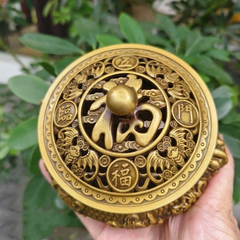 獅頭炉 五福臨門香炉 装飾品 工芸品 美術品 置物