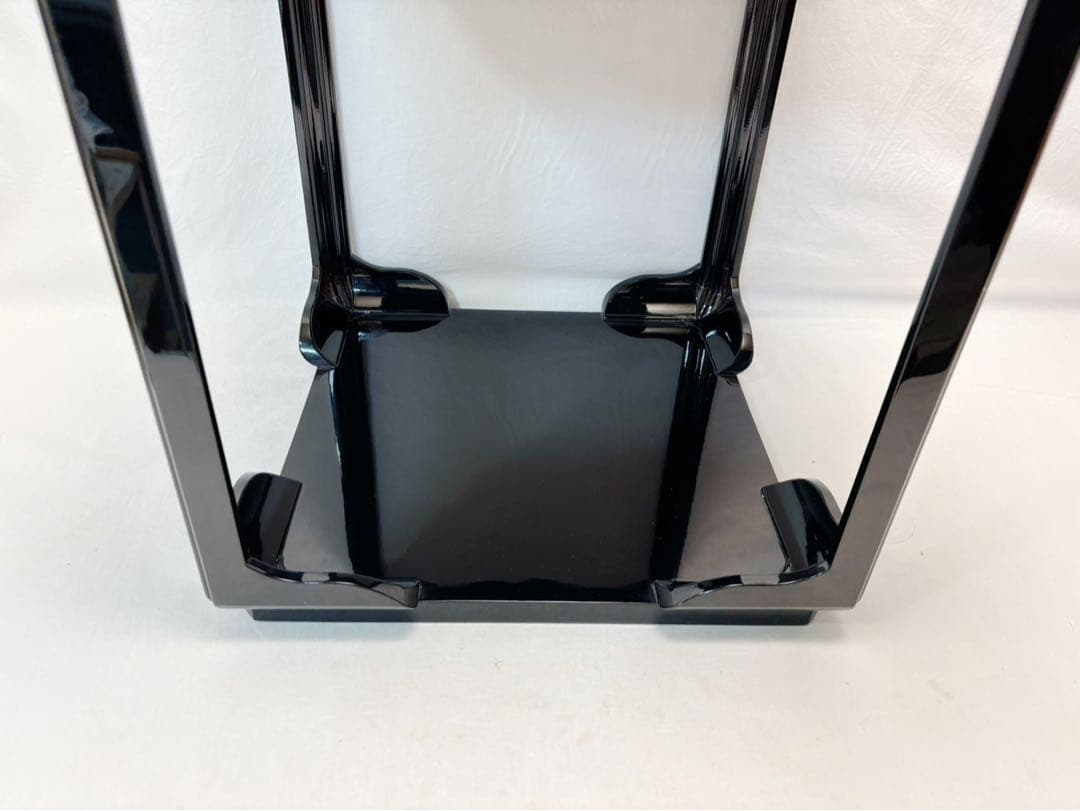 美品 茶道具 木製黒真塗 高麗卓 煎茶道具 茶棚 棚 置棚 水指棚 共箱