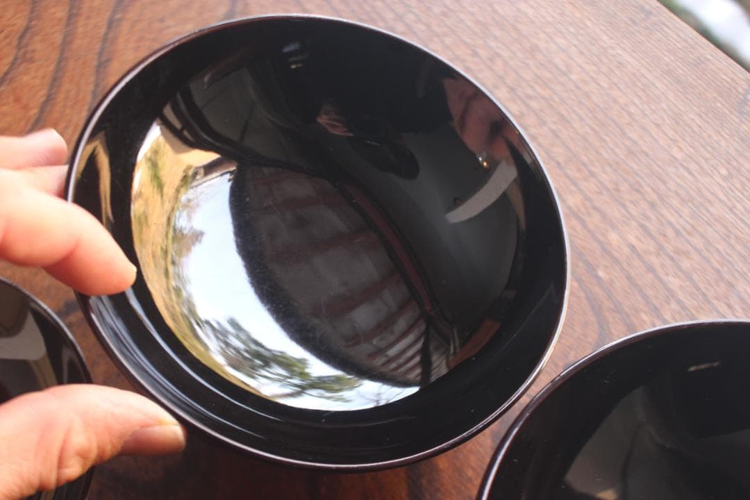 小傷有！極上溜塗に優美な七宝蒔絵の映えるお椀2点（検輪島塗懐石椀蒔絵椀