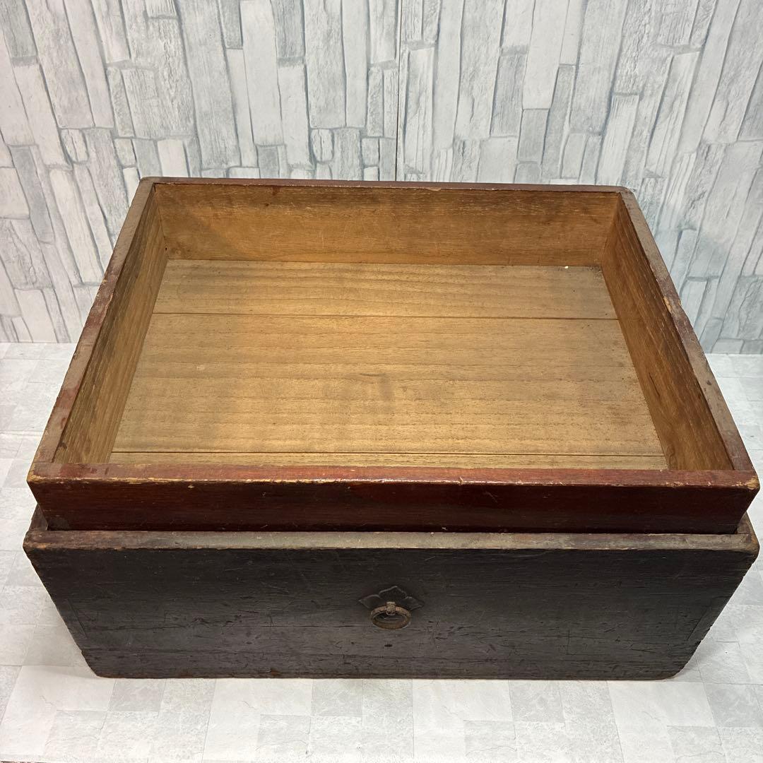 古道具 小物入れ 引出し 骨董 明治 当時物 時代物 木製 レトロ 鍵なし