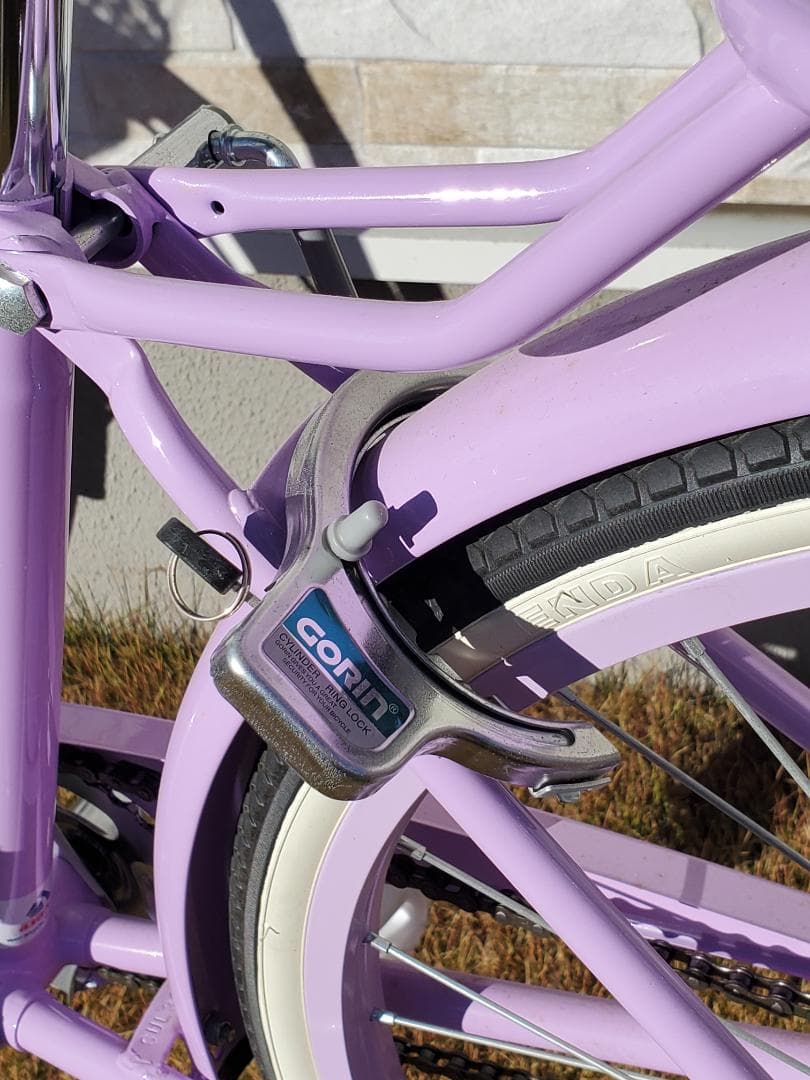 自転車 バスケットカゴ付き 24インチ パープル 変速なし