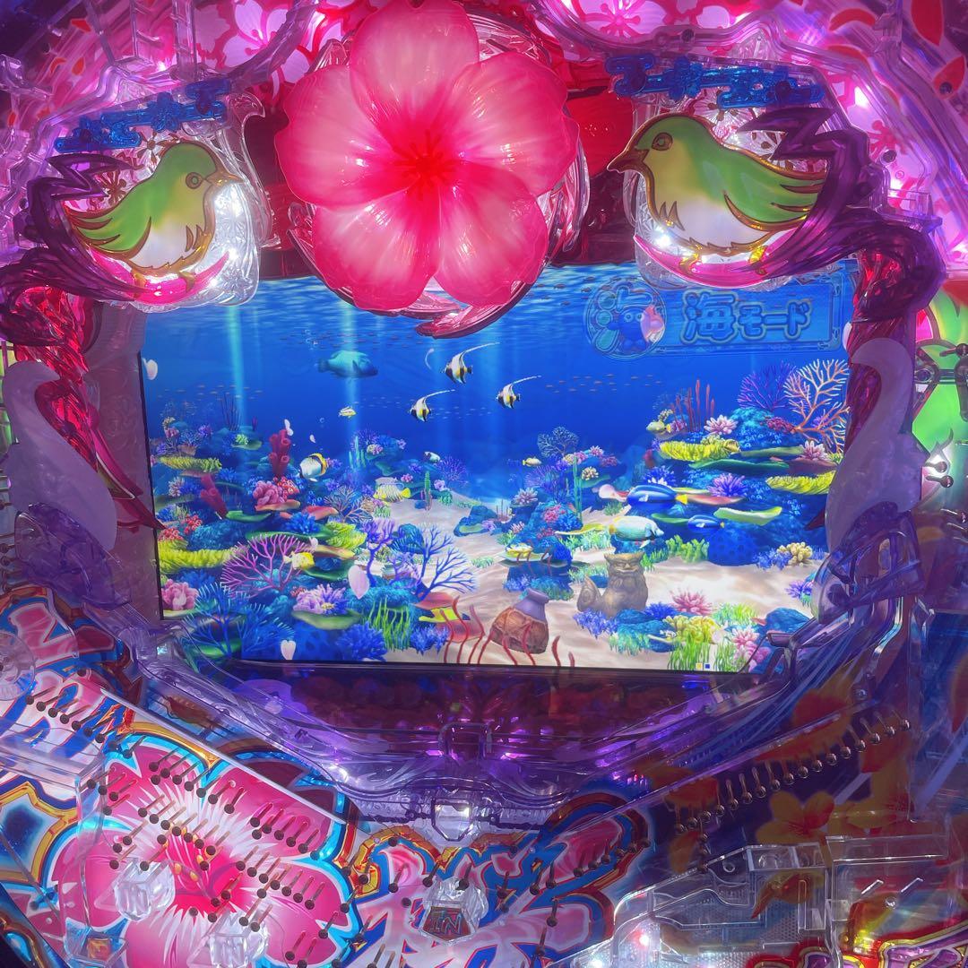 【極美品】スーパー海物語 パチンコ実機 沖縄5 夜桜超旋風319