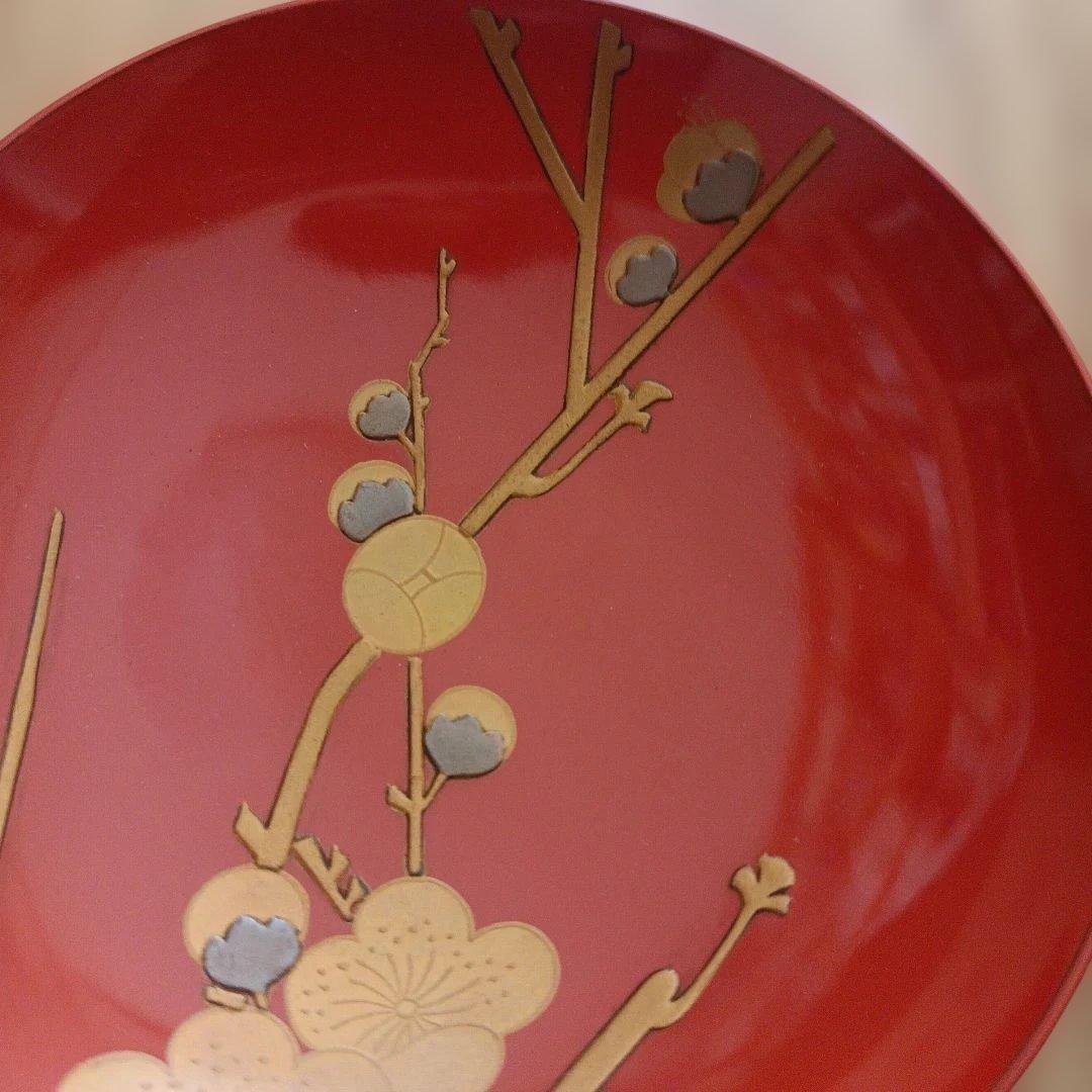 円山応挙下絵 梅蒔絵盃 江戸時代 無傷