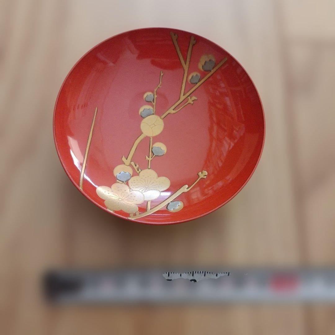 円山応挙下絵 梅蒔絵盃 江戸時代 無傷