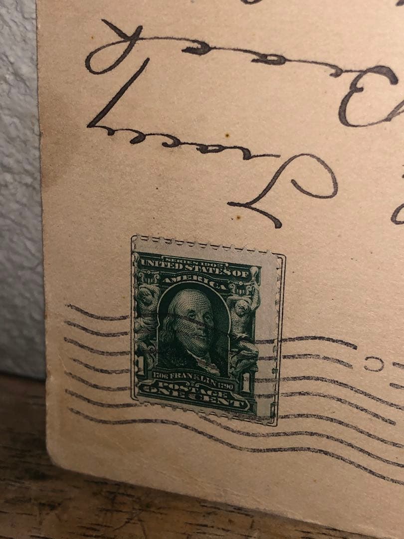 アンティーク　スカル　髑髏　骸骨　ポストカード　ビンテージ　死神　骨董　レトロ