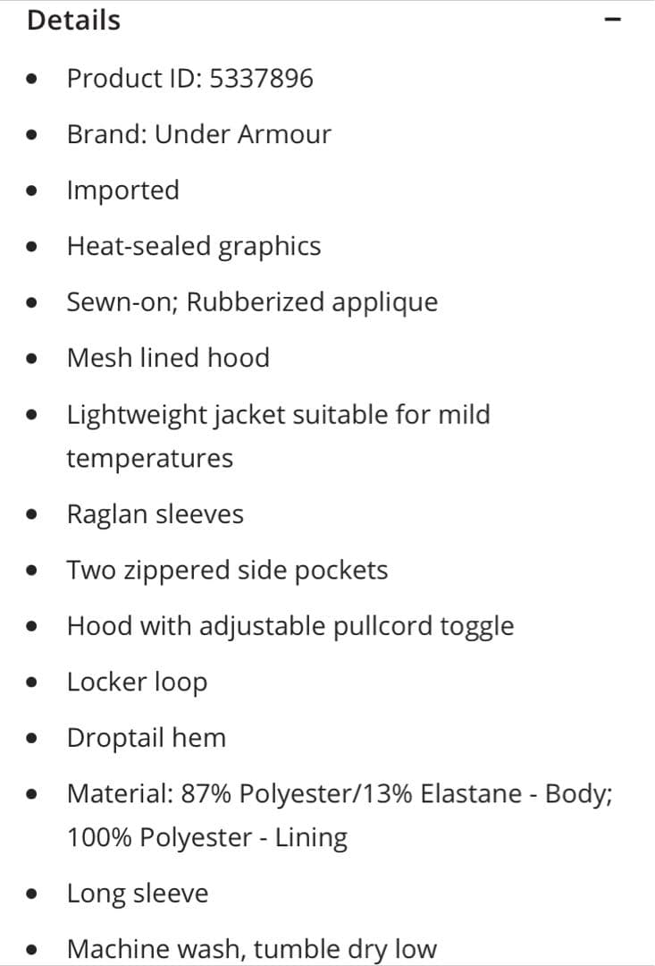 アンダーアーマー フルジップ ジャケット 新品未使用 Lサイズ