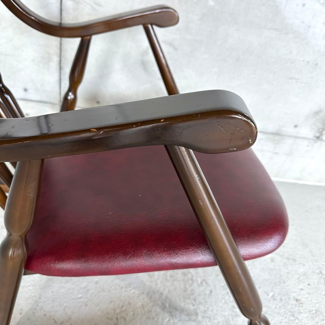 ★古家具ビンテージ★鳥取家具 木製フレーム ロッキングチェア ミッドセンチュリー