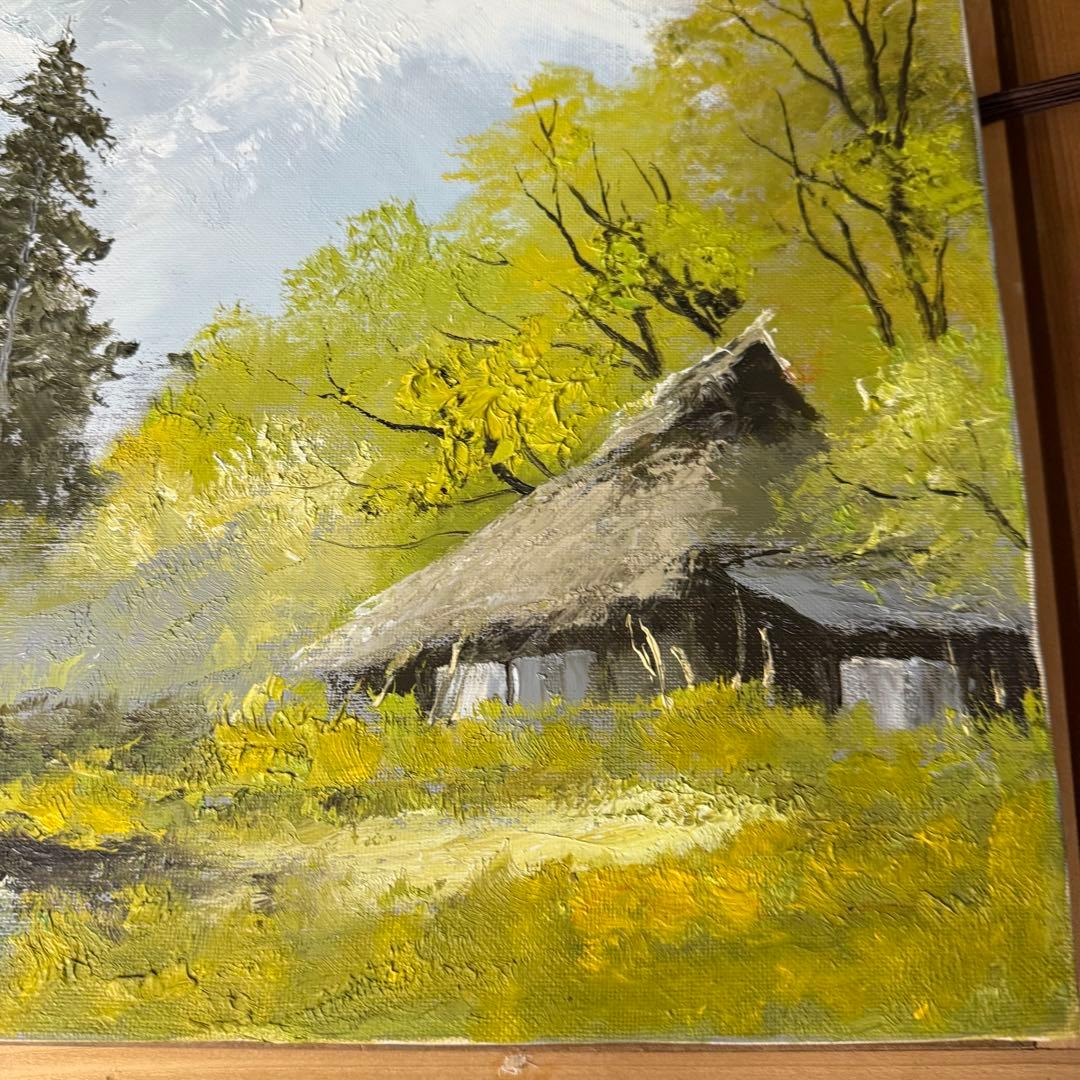 絵画 向井潤吉 乗鞍岳 風景画 油絵 油彩 F6号 直筆 サイン入り