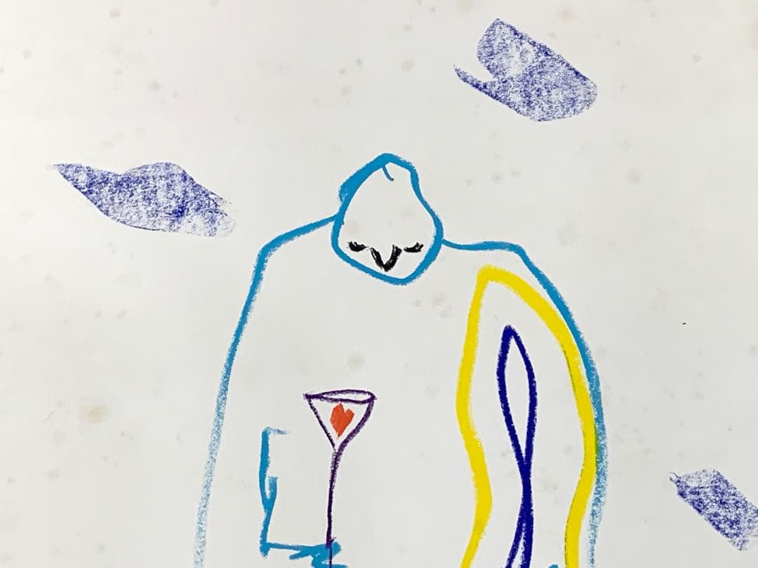 黒田征太郎 クレヨン画 Life さいたさいた 原画 横約59×縦約83.5c②