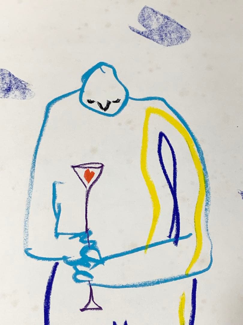 黒田征太郎 クレヨン画 Life さいたさいた 原画 横約59×縦約83.5c②