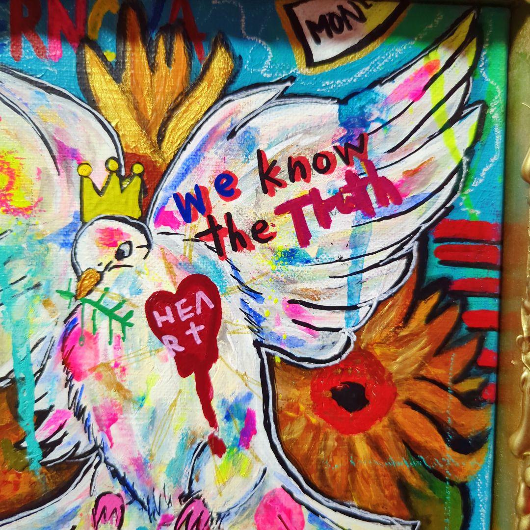 【F3号/手作り額縁入】Symbol of PEACE-平和の象徴-