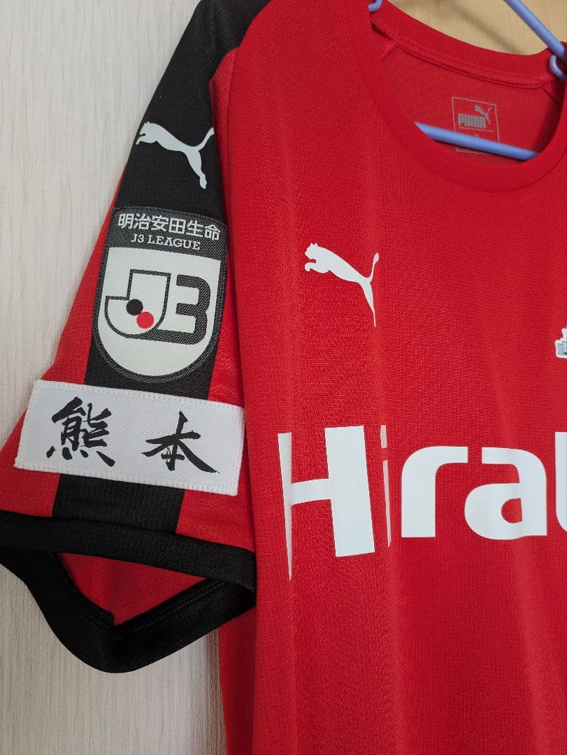 新品タグ付き訳あり　ロアッソ熊本 J3リーグ ユニフォーム 赤　XL