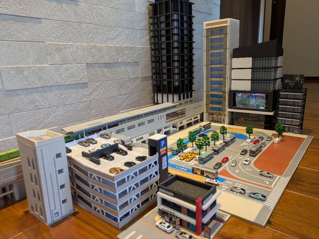 Nゲージ　自作ストラクチャー　立体駐車場