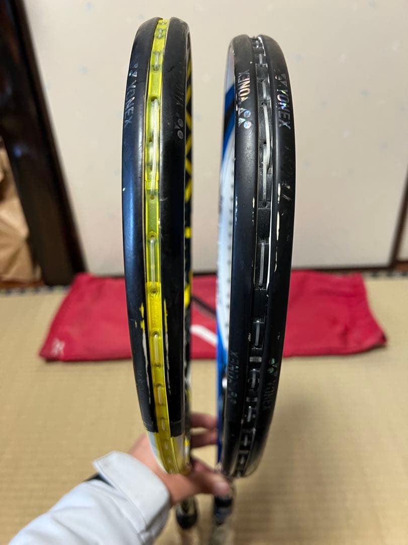 ソフトテニス ミズノ ジストゼロ YONEX マッスルパワー300 2本セット