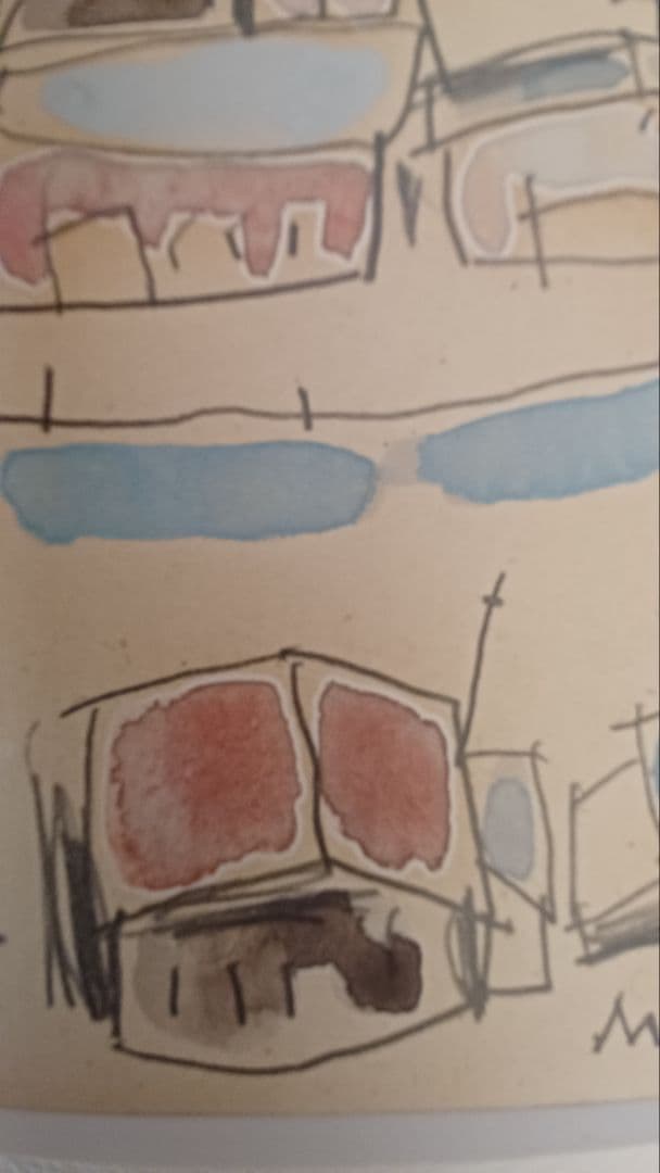 【希少・真作】串田孫一　水彩・鉛筆（紙）