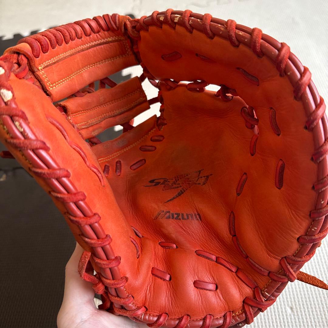 Mizuno ファーストミット オレンジ 軟式 少年野球用