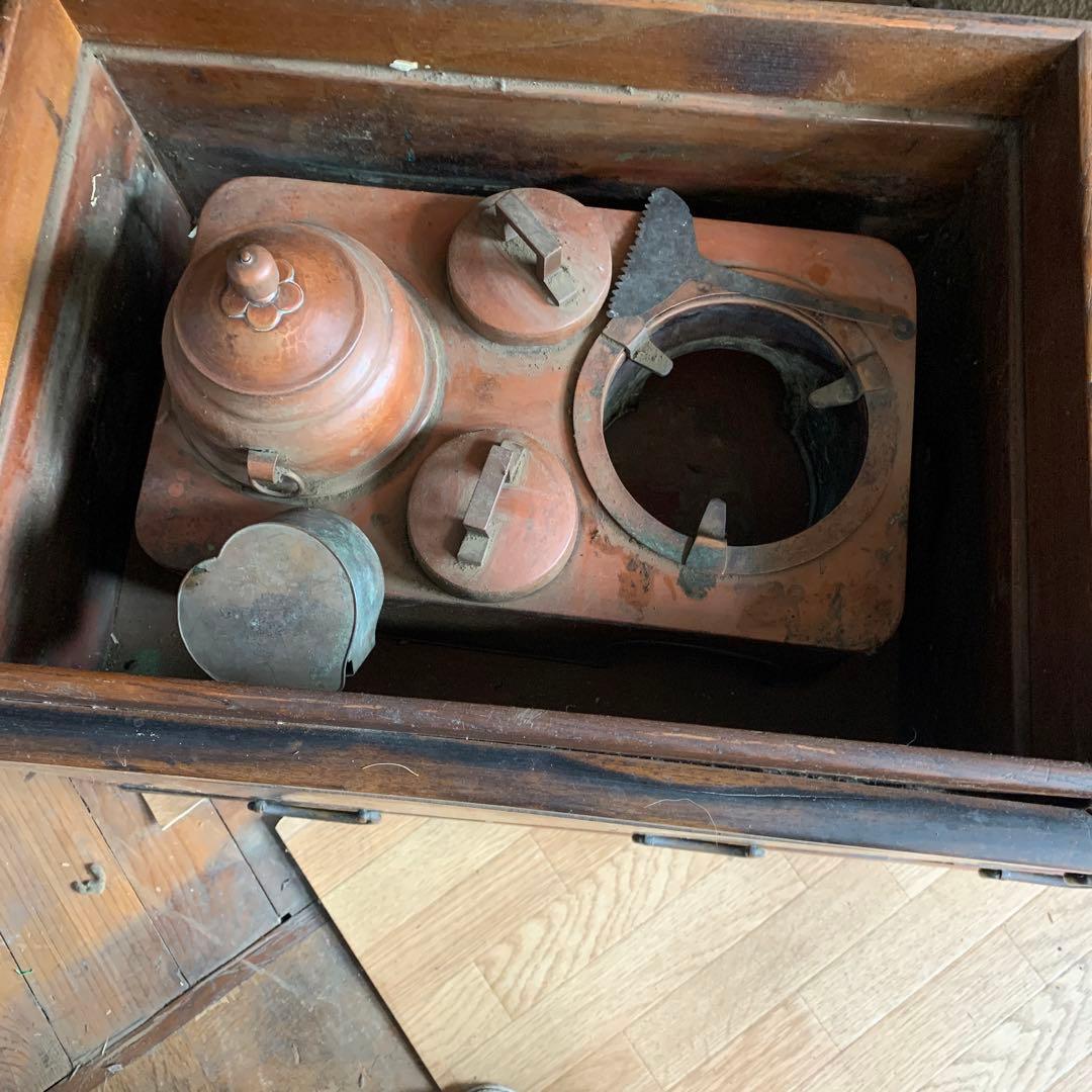 長火鉢 木製 昭和レトロ アンティーク