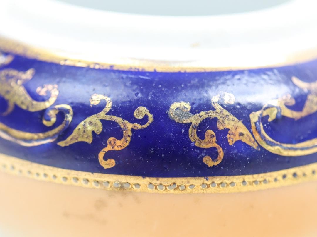 オールドノリタケ 金盛上砂漠風景 トリンケットボックス 蓋物 小物入