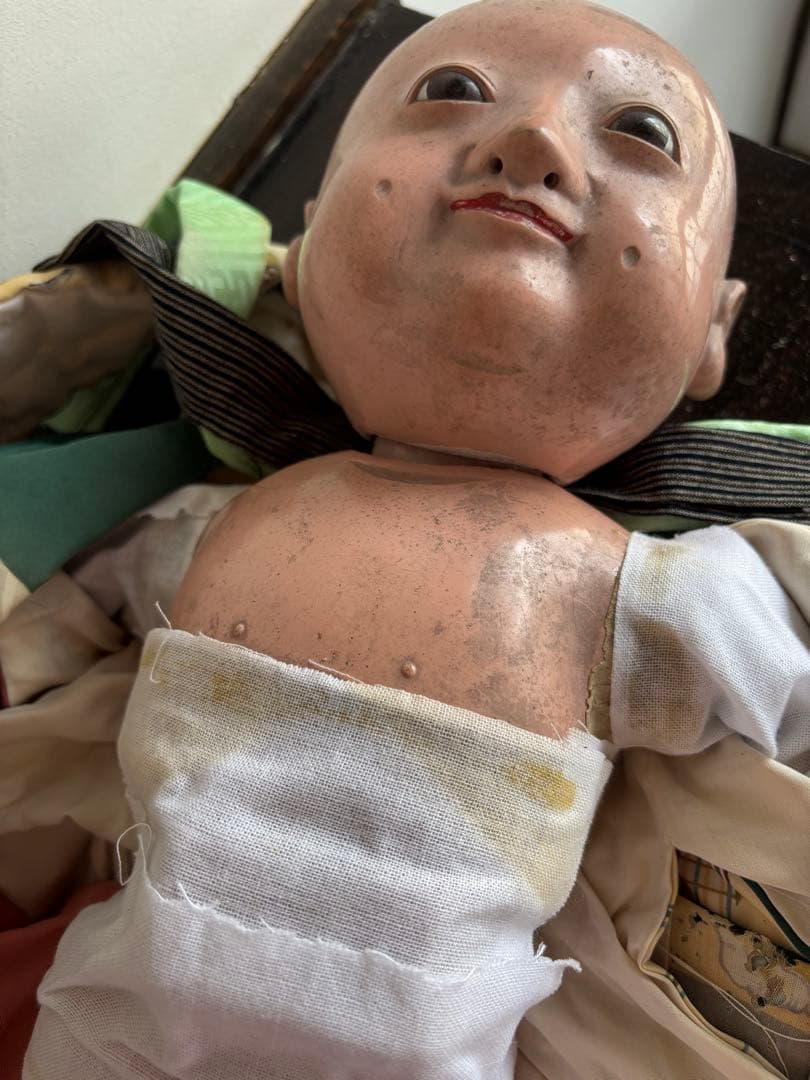 市松人形 訳あり　大正　昭和レトロ　 約53cm 日本人形　アンティーク　骨董