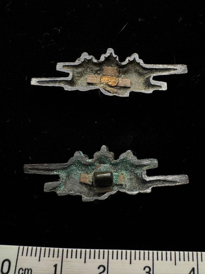 桐図 目貫 赤銅 無銘 日本刀 刀装具 骨董 古美術 江戸期