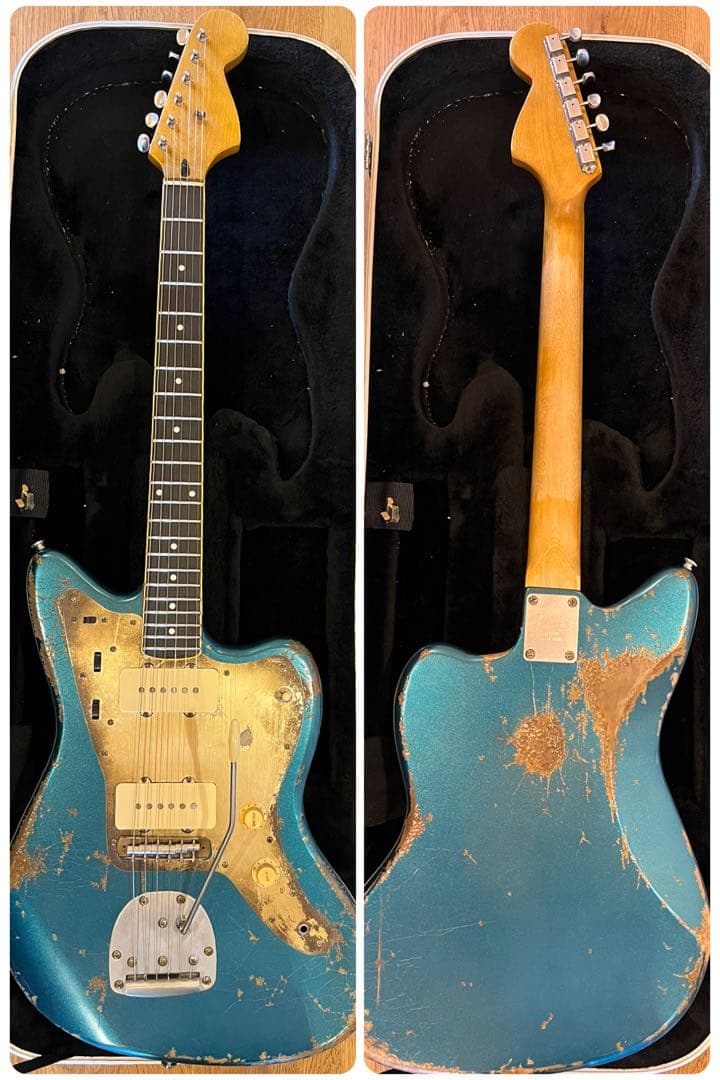 ⭐︎ハードレリックジャズマスタータイプ/アルニコPU/ブルーグリーンメタリック⭐︎