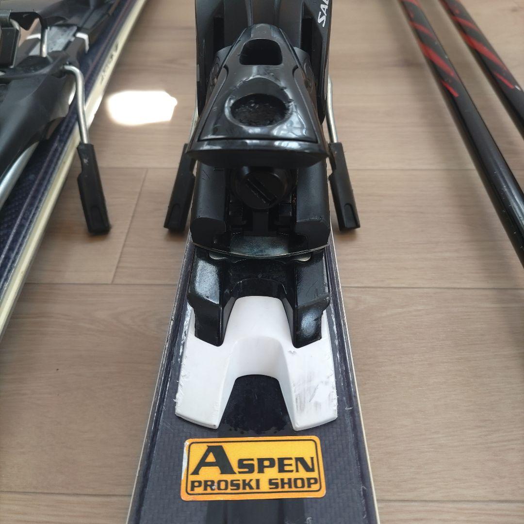SALOMONのスキー板162cm ビンディングセット ストックおまけ