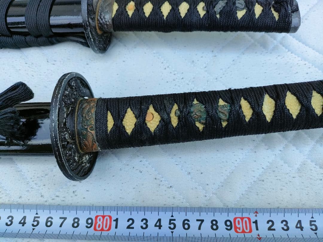 G*W様 模造刀 2本セット　龍　黒鞘 金 コスプレ　日本刀レプリカ