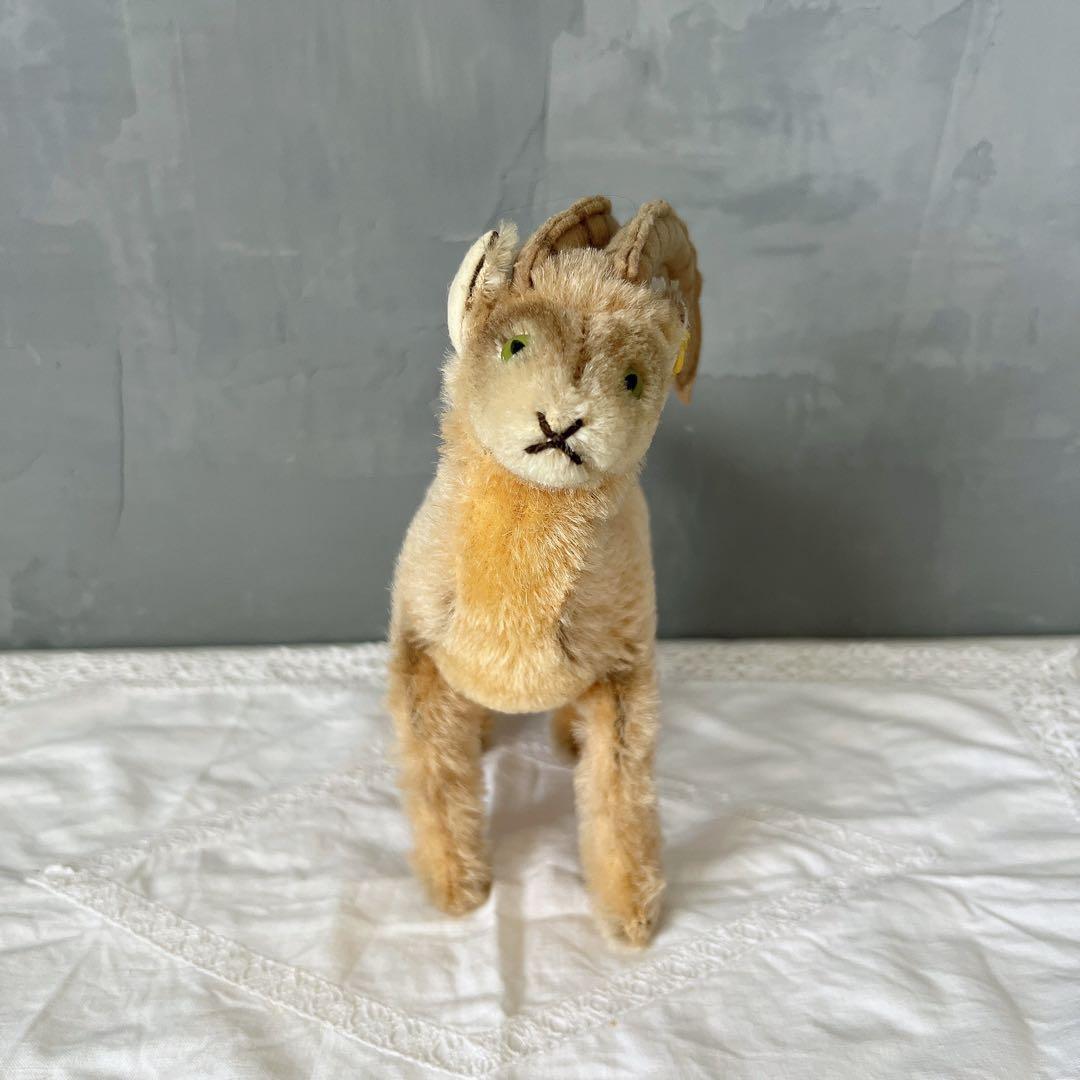 1960s シュタイフ 山羊 ヤギ バッジ付 ドイツ ヴィンテージ アンティーク