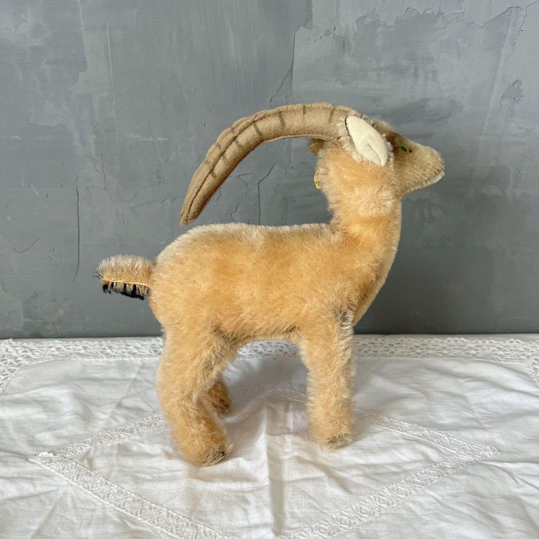 1960s シュタイフ 山羊 ヤギ バッジ付 ドイツ ヴィンテージ アンティーク