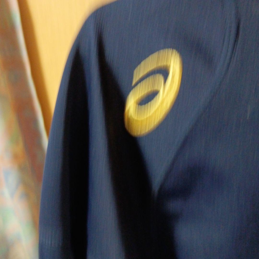 アシックス千葉中央学院 セットアップ ジャージ ＆ロングパンツネイビー Lサイズ