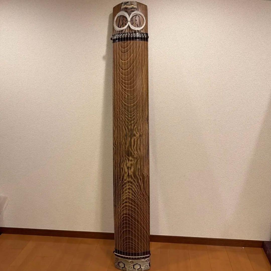 琴 13弦 綾杉彫り くり甲 福山琴