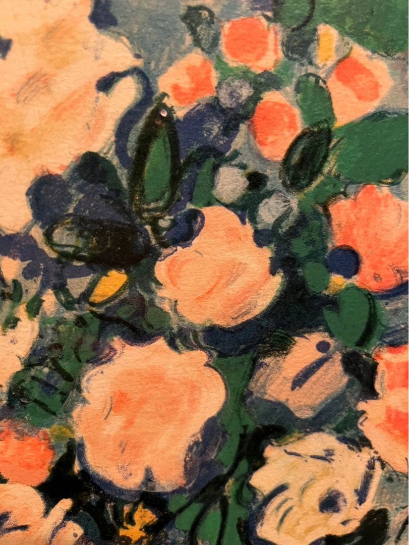 ジル・ゴリチ リトグラフ プロバンスのローズガーデン アート 額縁 インテリア