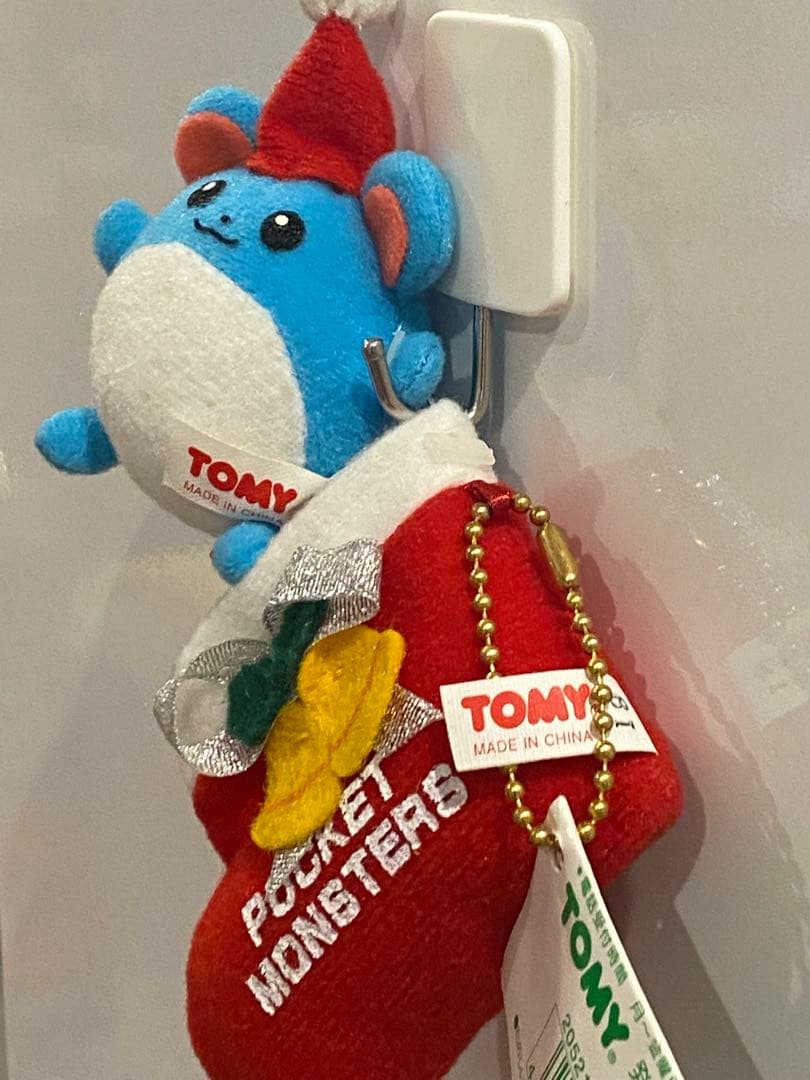 絶版当時物ポケモンオーナメントぬいぐるみ☆マリル/靴下タグ付•新品未開封未展示品