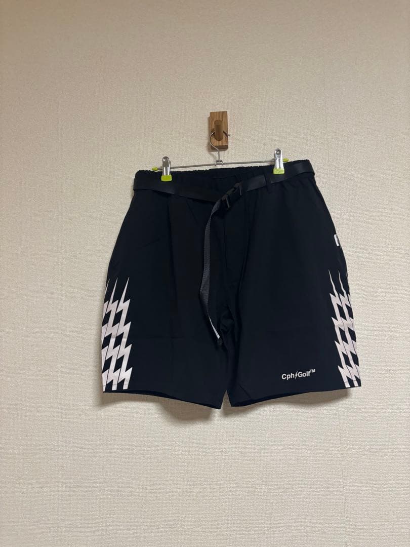 THUNDER STRIPES ADJUSTABLE SHORT クロ　Mサイズ