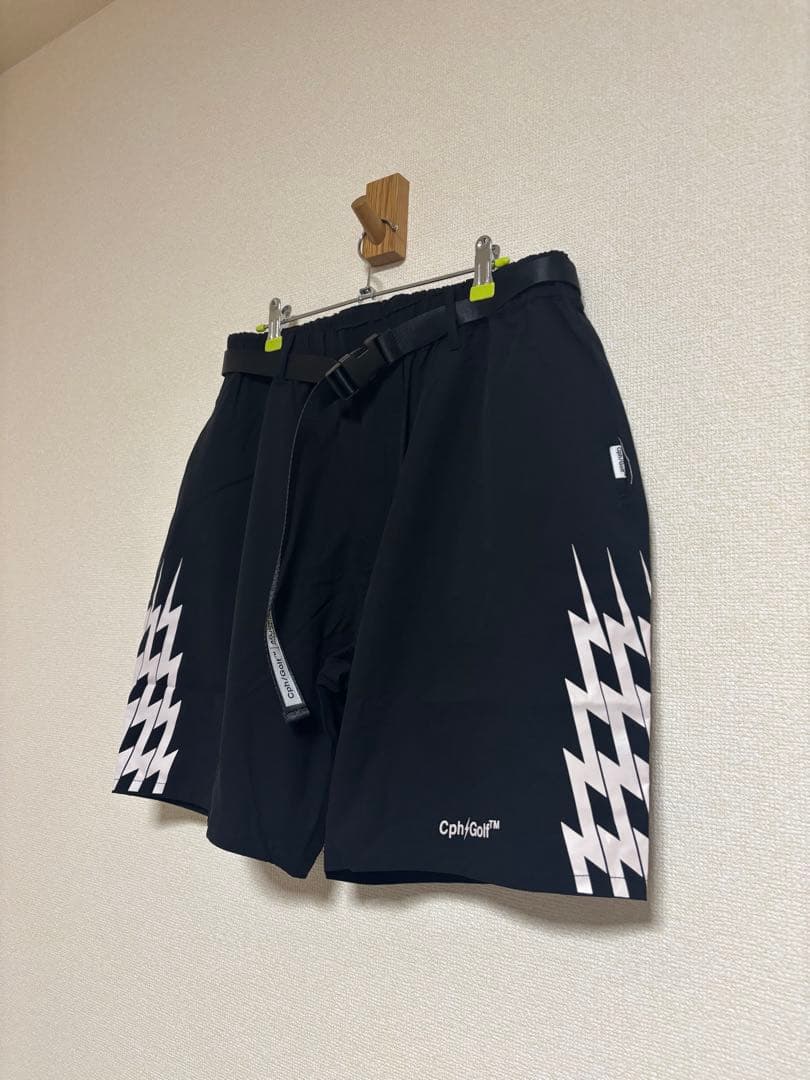 THUNDER STRIPES ADJUSTABLE SHORT クロ　Mサイズ