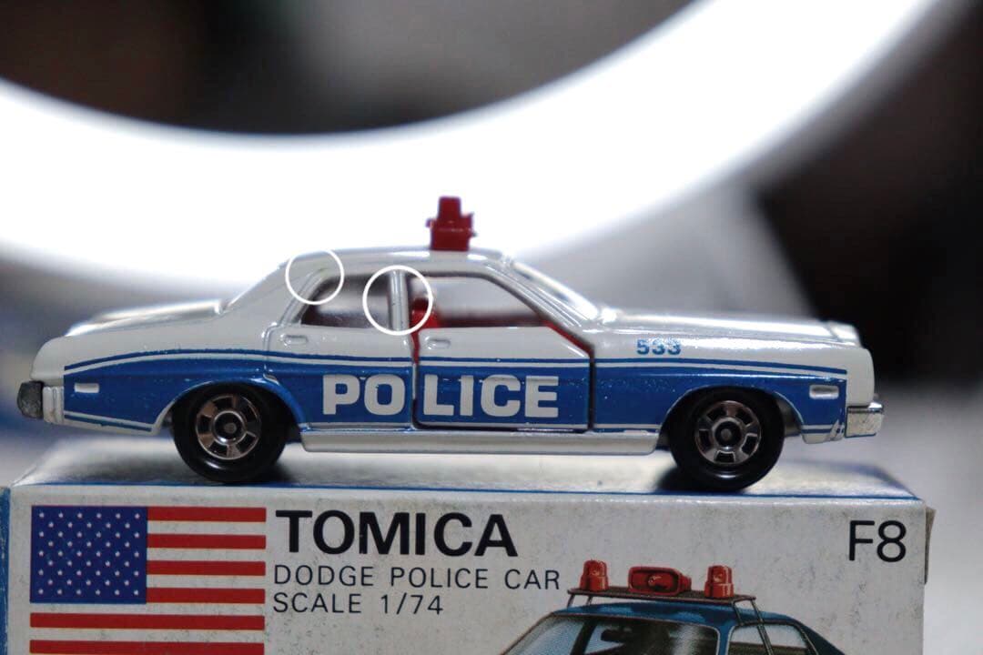 日本製　トミカ　アメリカンポリスカーフェア　ダッジコロネット　カスタム　F8