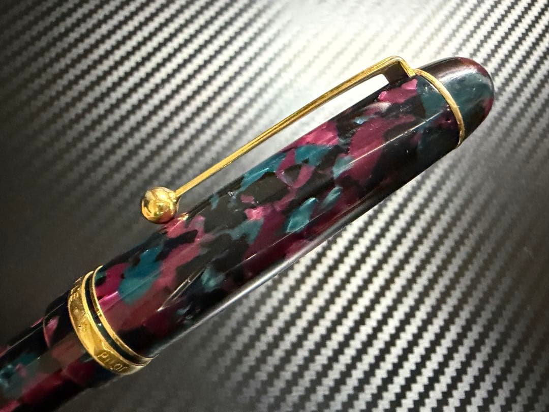 極美品 パイロット カスタム レガンス2 レッド&ブルー F 細字 万年筆