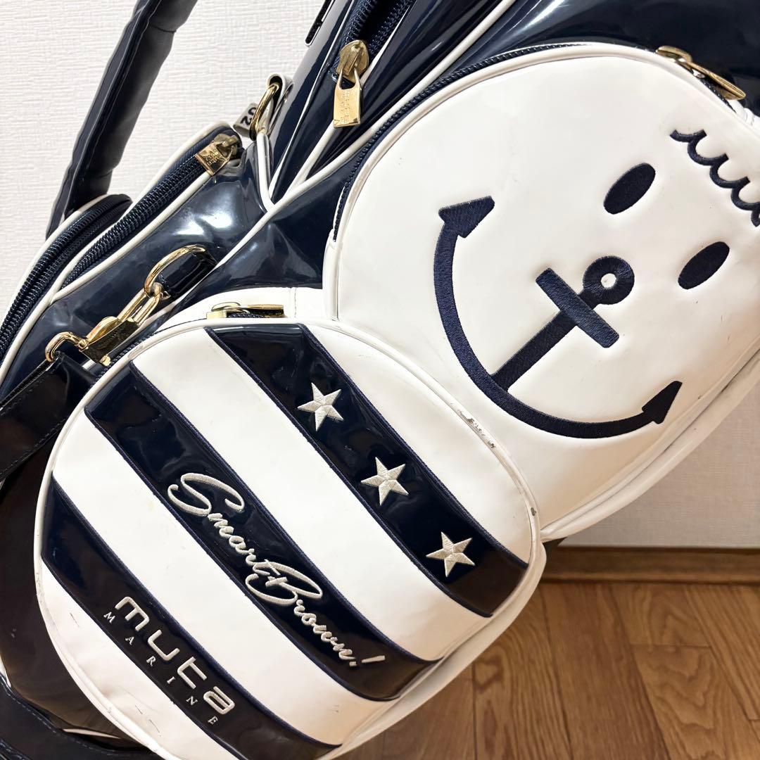 ムータキャディバッグ　エナメル素材mutaスタンド型